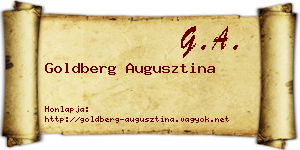 Goldberg Augusztina névjegykártya